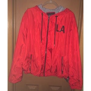 forever 21 LA windbreaker - red